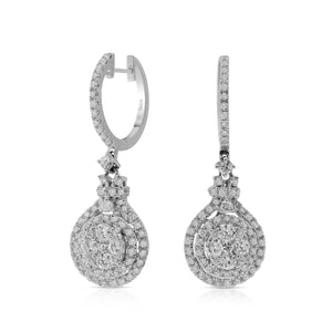 1.85ct Diamond Earrings set in 18KT White Gold / ASE10867