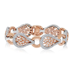 7.65ct Diamond Bracelet set in 18Kt White and Rose Gold / BD408A