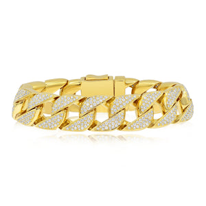7.35ct Diamond Men's Bracelet set in 18KT Yellow Gold / BF654B