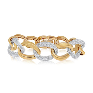 5.65ct  Diamond Bracelet set in 18KT White and Rose Gold / BH375D