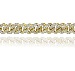 15.16ct Diamond Men's Bracelet set in 14KT Yellow Gold / BR00757