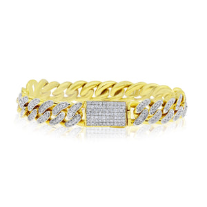 3.65ct Diamond Men's Bracelet set in 10KT Yellow Gold / BR3R6391