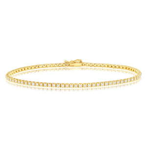 1.30ct Diamond Bracelet set in 14KT Yellow Gold / BRS427YG