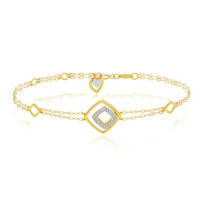 0.09ct Diamond Bracelet set in 18KT Yellow Gold / BT036467