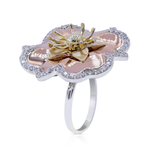 0.62ct Diamond Ring set in 14KT White and Rose Gold / C013B