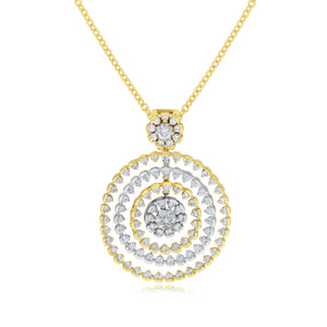 4.54ct Diamond Pendant set in 18KT Yellow and White Gold / C088