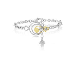 0.25ct Diamond Bracelet set in 18KT White and Yellow Gold / C093