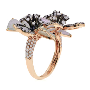 1.43ct White and 4.92ct Fancy Diamond Ring set in 18KT Rose Gold / DR4900
