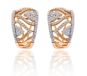 0.64ct Diamond Earrings set in 14KT Rose Gold / E10604B