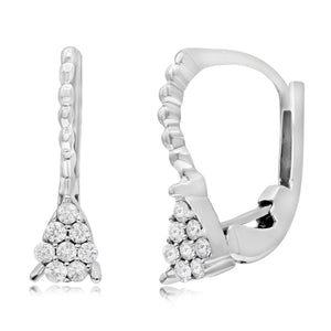 0.16ct Diamond Earrings set in 14KT White Gold / E13621D1