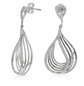 0.49ct Diamond Earrings set in 14KT White Gold / E20632G