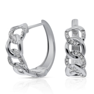 0.15ct Diamond Earrings set in 14KT White Gold / E24993B