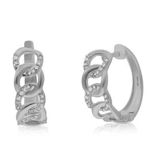 0.14ct Diamond Earrings set in 14KT White Gold / E24993D