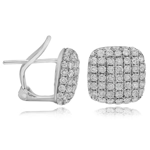 2.06ct Diamond Earrings set in 14KT White Gold / E7219