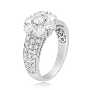 2.42ct Diamond Ring set in 14KT White Gold / E829-1R