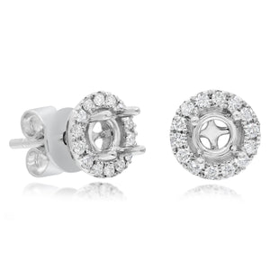 0.18ct Diamond Earrings set in 14KT White Gold / EA283B7
