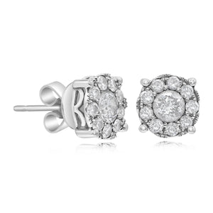 1.15ct Diamond Earrings set in 18KT White Gold  / EC348A1