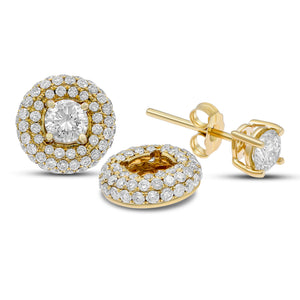 1.98ct Diamond Earrings set in 14KT Rose Gold / EC946C