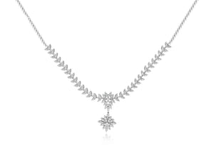 0.15ct Diamond Necklace set in 14KT White Gold / PN115438B1