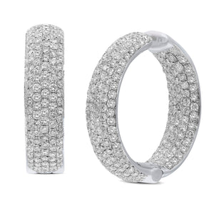 6.49ct Diamond Earrings set in 14KT White Gold / ED932A