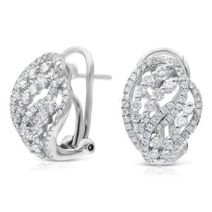 1.35ct Diamond Earrings set in 18KT White Gold / EF598