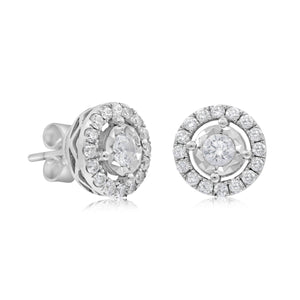 0.67ct Diamond Earrings set in 14KT White Gold / EK354