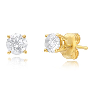 0.60ct Diamond Earrings set in 14KT Yellow Gold / ERST146