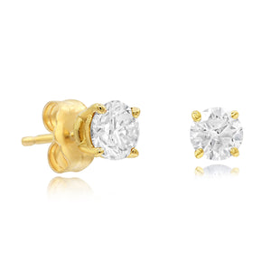 0.25ct Diamond Earrings set in 14KT Yellow Gold / ERST159