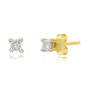 0.13ct Diamond Earrings set in 14KT Yellow Gold / ERSTP1