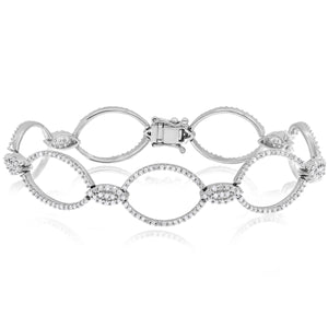 2.42ct Diamond Bracelet set in Silver / FOBR5611