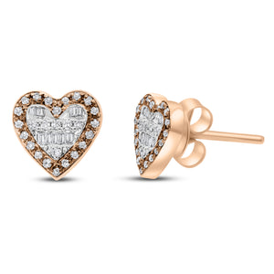 0.21ct Diamond Earrings set in 14KT Rose Gold / FOERb9497A2