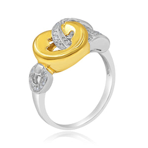 0.11ct Diamond Ring set in 14KT White and Yellow Gold / FORR7535