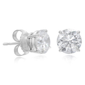 3.02ct Diamond Earrings set in 14KT White Gold / J10023