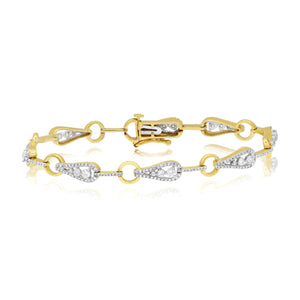 1.68ct Diamond Bracelet set in 14KT Yellow Gold / JBB145114A