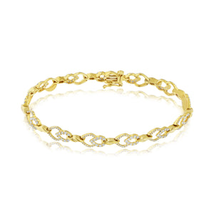 1.30ct Diamond Bracelet set in 14KT Yellow Gold / JBB145144A