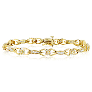 1.07ct Diamond Bracelet set in 14KT Yellow Gold / JBB145151E