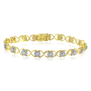 1.06ct Diamond Bracelet set in 14KT Yellow Gold / JBB145175