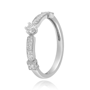 0.22ct Diamond Ring set in 14KT White Gold / JBBR44616