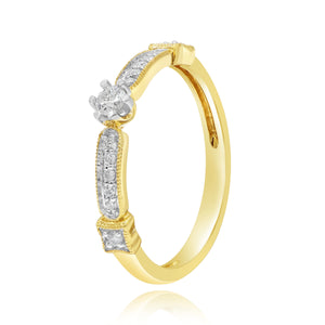 0.22ct Diamond Ring set in 14KT Yellow Gold / JBBR44616A