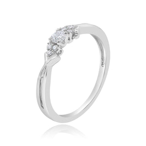 0.17ct Diamond Ring set in 14KT White Gold / JBBR44624A