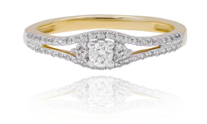 0.28ct Diamond Ring set in 14KT Yellow Gold / JBBR44648A