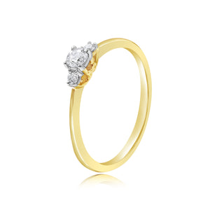 0.20ct Diamond Ring set in 14KT Yellow Gold / JBBR44649A