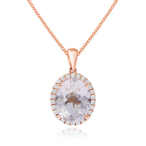 0.29ct Diamond and 4.02ct KNZ Pendant set in 14KT Rose Gold / JPA3622K