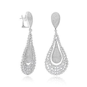 11.70ct Diamond Earrings set in 18KT White Gold / LO12E131