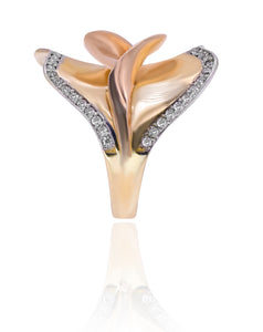 0.54ct Diamond Ring set in 14KT White and Rose Gold / MD04