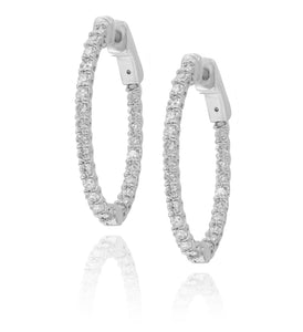 1.50ct Diamond Earrings set in 14KT White Gold / MJ0338CE