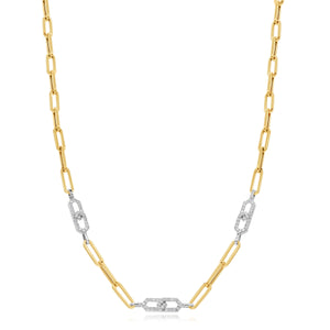 0.64ct Diamond Necklace set in 14KT Yellow and White Gold / NN412