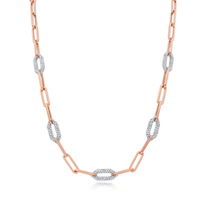 2.05ct Diamond Necklace set in 14KT Rose and White Gold / NN418