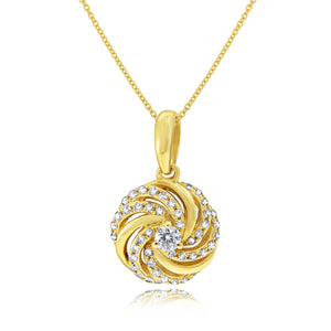 0.19ct Diamond Pendant set in 14KT Yellow Gold / P14733A