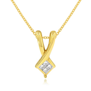 0.27ct Diamond Pendant set in 18KT Yellow Gold / P314